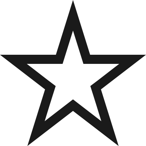 Favorite star icon, solid style, from Fluent UI MDL2