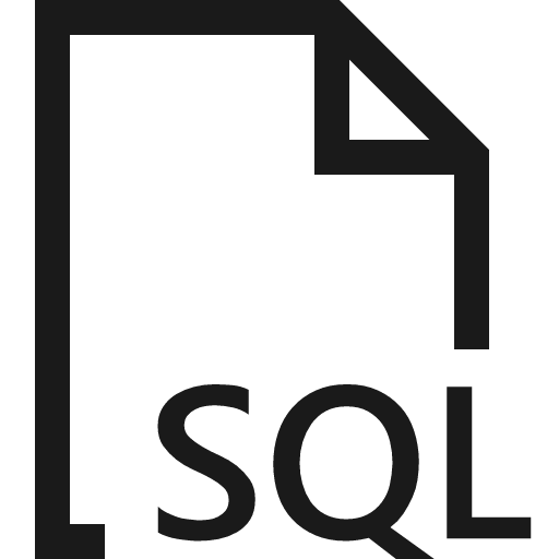 File s q l icon, solid style, from Fluent UI MDL2