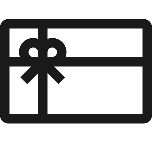 Gift card icon, solid style, from Fluent UI MDL2