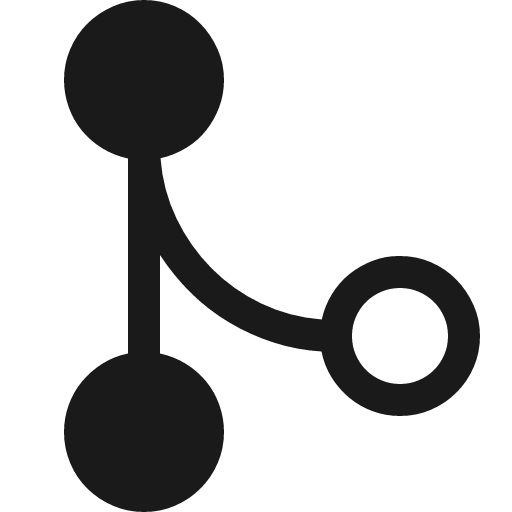 Git graph icon, solid style, from Fluent UI MDL2