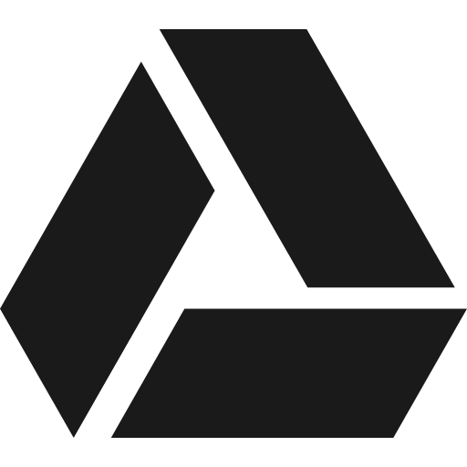 Google drive logo icon, solid style, from Fluent UI MDL2