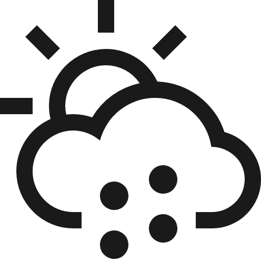 Hail day icon, solid style, from Fluent UI MDL2