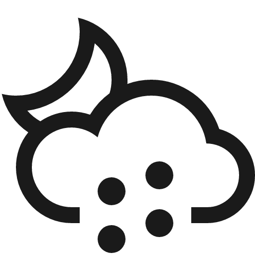 Hail night icon, solid style, from Fluent UI MDL2