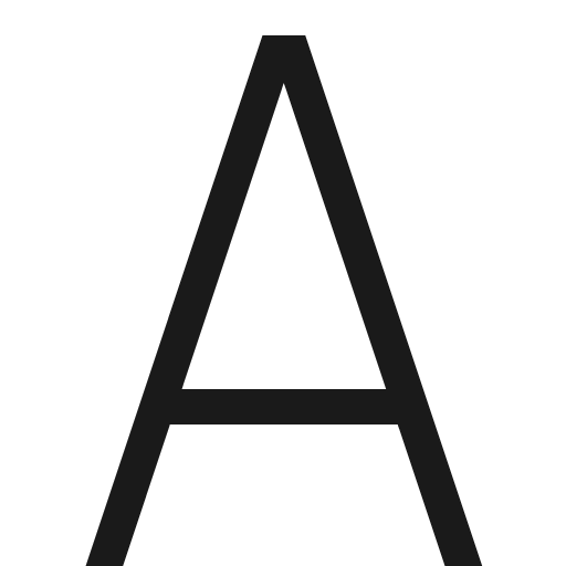 Half alpha icon, solid style, from Fluent UI MDL2