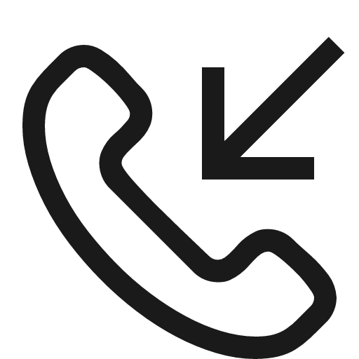 Incoming call icon, solid style, from Fluent UI MDL2