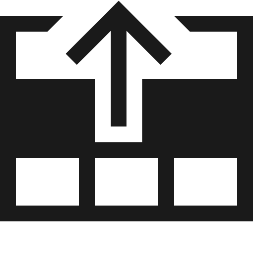 Insert rows above icon, solid style, from Fluent UI MDL2