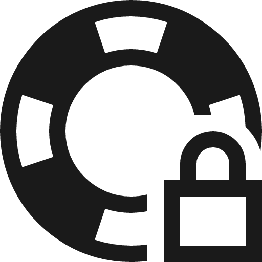 Lifesaver lock icon, solid style, from Fluent UI MDL2