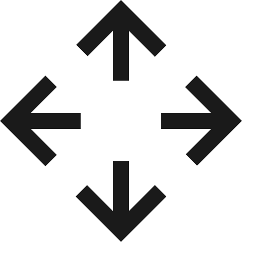 Move icon, solid style, from Fluent UI MDL2