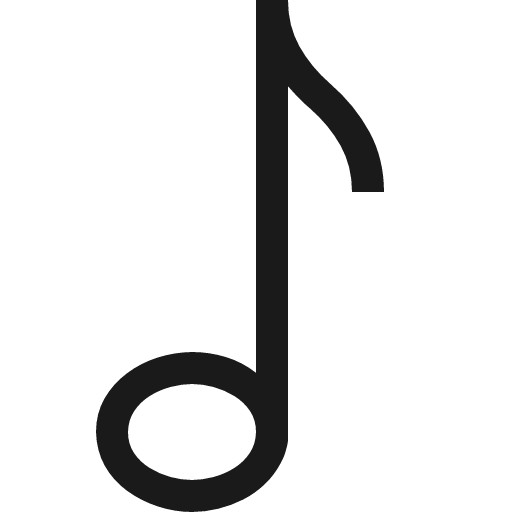 Music note icon, solid style, from Fluent UI MDL2