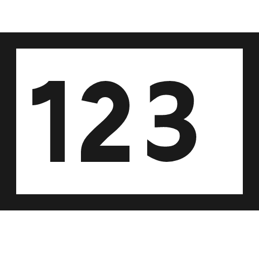 Number field icon, solid style, from Fluent UI MDL2