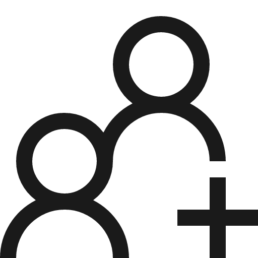 People add icon, solid style, from Fluent UI MDL2