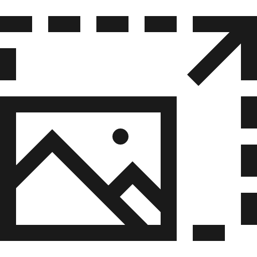 Picture stretch icon, solid style, from Fluent UI MDL2