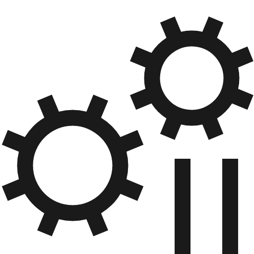 Processing pause icon, solid style, from Fluent UI MDL2