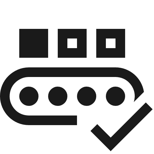 Production floor management icon, solid style, from Fluent UI MDL2