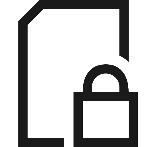 Protected document icon, solid style, from Fluent UI MDL2