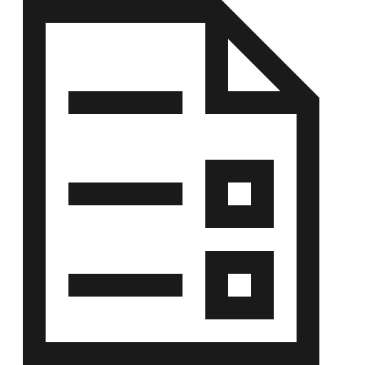 Questionnaire mirrored icon, solid style, from Fluent UI MDL2