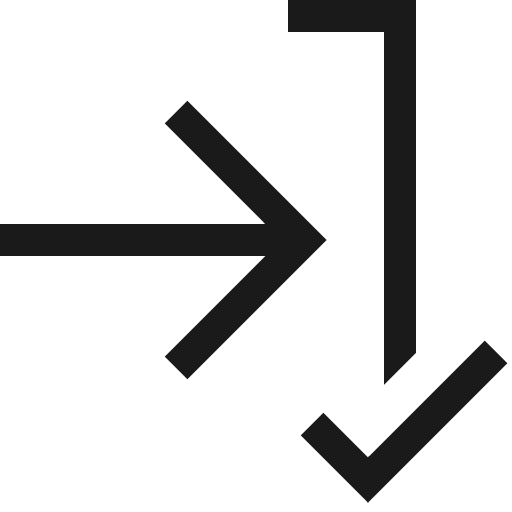 Release gate check icon, solid style, from Fluent UI MDL2