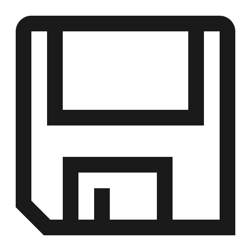 Save icon, solid style, from Fluent UI MDL2