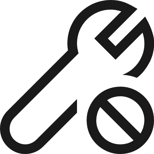 Service off icon, solid style, from Fluent UI MDL2
