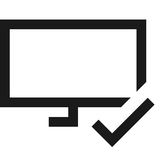 T v monitor selected icon, solid style, from Fluent UI MDL2