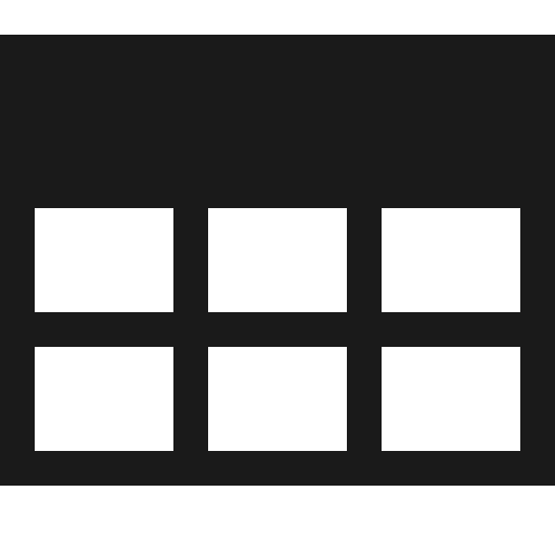 Table header row icon, solid style, from Fluent UI MDL2