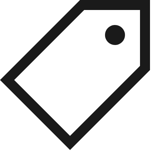 Tag icon, solid style, from Fluent UI MDL2