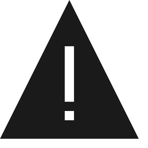 Warning solid icon, filled style, from Fluent UI MDL2