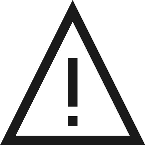 Warning icon, solid style, from Fluent UI MDL2