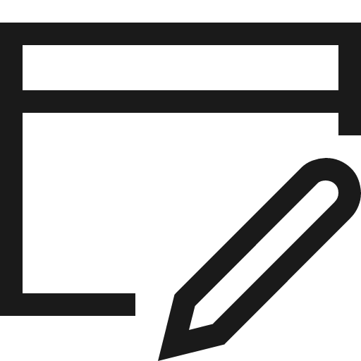 Window edit icon, solid style, from Fluent UI MDL2
