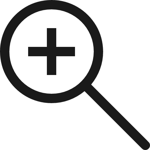 Zoom in icon, solid style, from Fluent UI MDL2