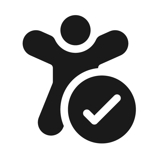 Accessibility checkmark 20 filled icon, filled style, from Fluent UI System Icons