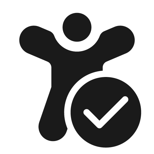 Accessibility checkmark 24 filled icon, filled style, from Fluent UI System Icons