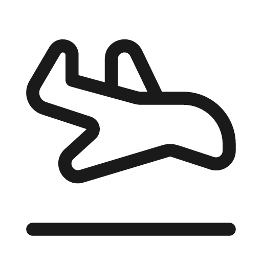 Airplane landing 20 regular icon, solid style, from Fluent UI System Icons