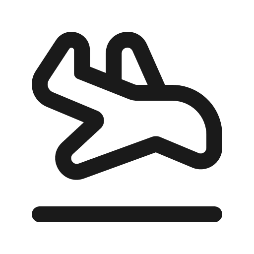Airplane landing 24 regular icon, solid style, from Fluent UI System Icons