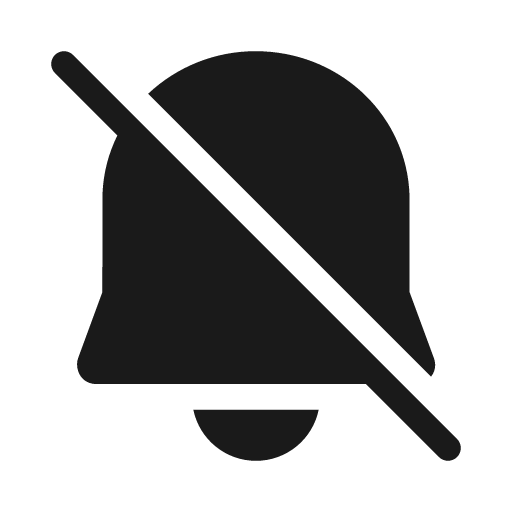 Alert off 20 filled icon, filled style, from Fluent UI System Icons