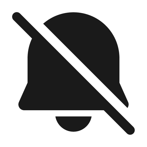 Alert off 24 filled icon, filled style, from Fluent UI System Icons