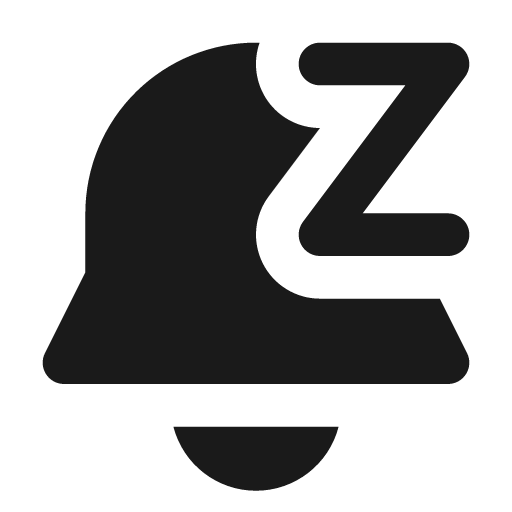 Alert snooze 12 filled icon, filled style, from Fluent UI System Icons
