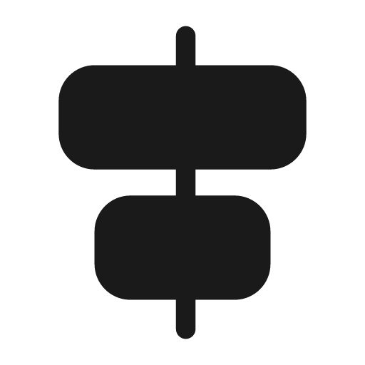 Align center vertical 28 filled icon, filled style, from Fluent UI System Icons