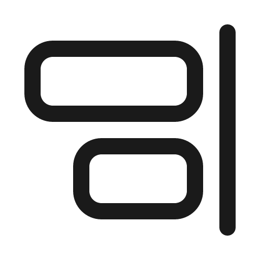 Align right 32 regular icon, solid style, from Fluent UI System Icons