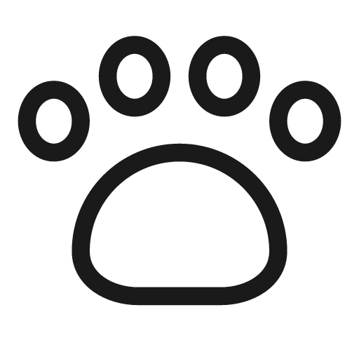 Animal paw print 20 regular icon, solid style, from Fluent UI System Icons