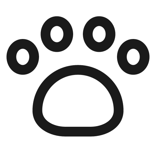 Animal paw print 24 regular icon, solid style, from Fluent UI System Icons