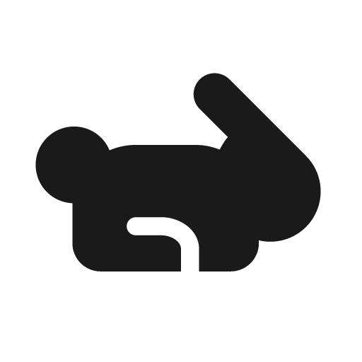 Animal rabbit 20 filled icon, filled style, from Fluent UI System Icons