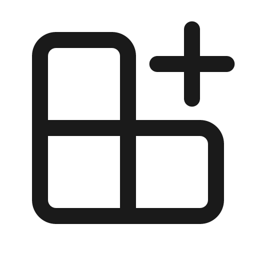 Apps add in 24 regular icon, solid style, from Fluent UI System Icons