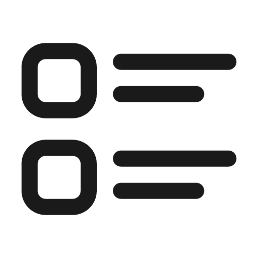 Apps list detail 24 regular icon, solid style, from Fluent UI System Icons