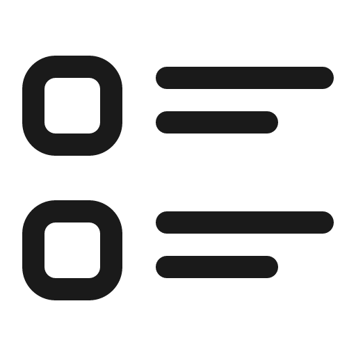 Apps list detail 32 regular icon, solid style, from Fluent UI System Icons