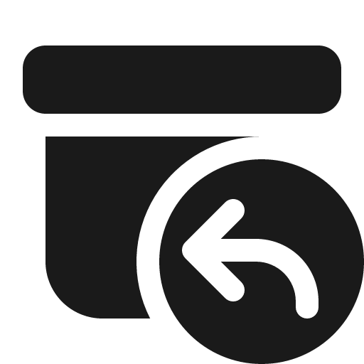 Archive arrow back 16 filled icon, filled style, from Fluent UI System Icons