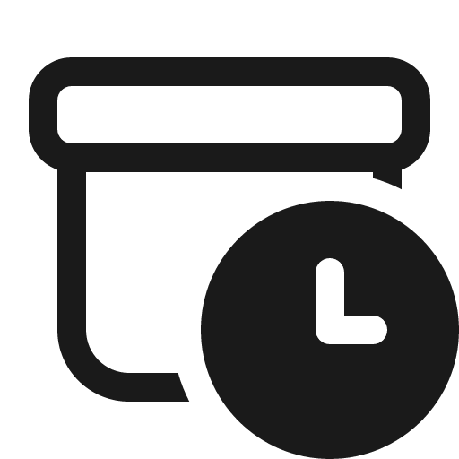 Archive clock 16 regular icon, solid style, from Fluent UI System Icons