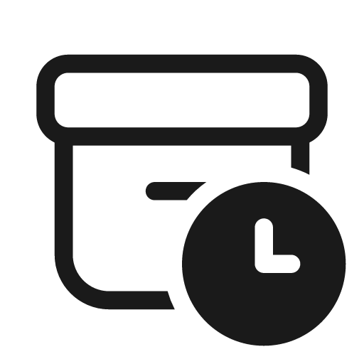 Archive clock 20 regular icon, solid style, from Fluent UI System Icons