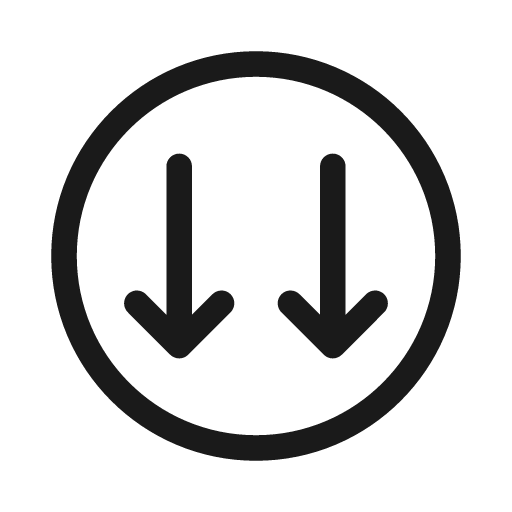 Arrow circle down double 20 regular icon, solid style, from Fluent UI System Icons