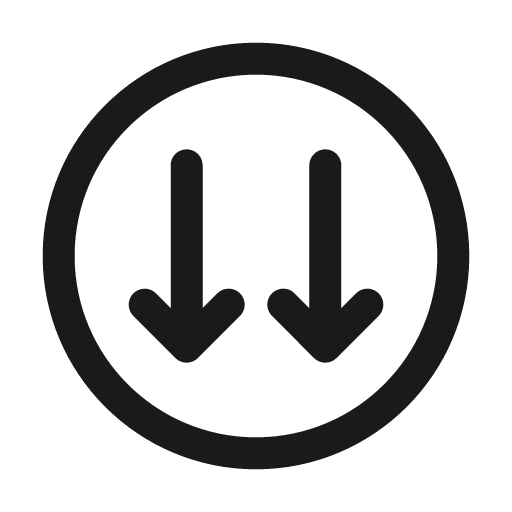 Arrow circle down double 24 regular icon, solid style, from Fluent UI System Icons